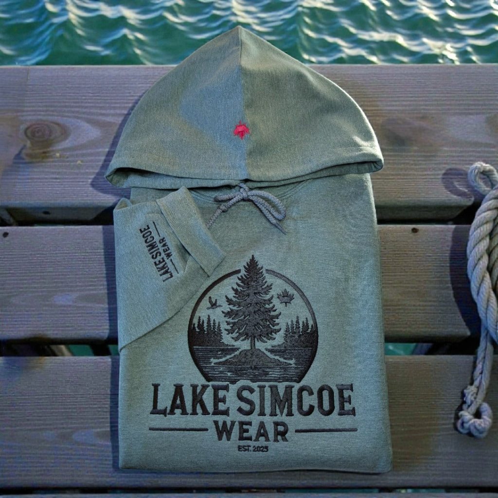 Lake Simcoe Wear Classic Hoodie Heather Dark Green