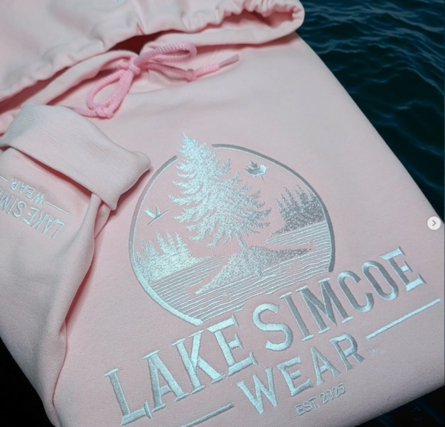 Lake Simcoe Wear Classic Hoodie Light Pink