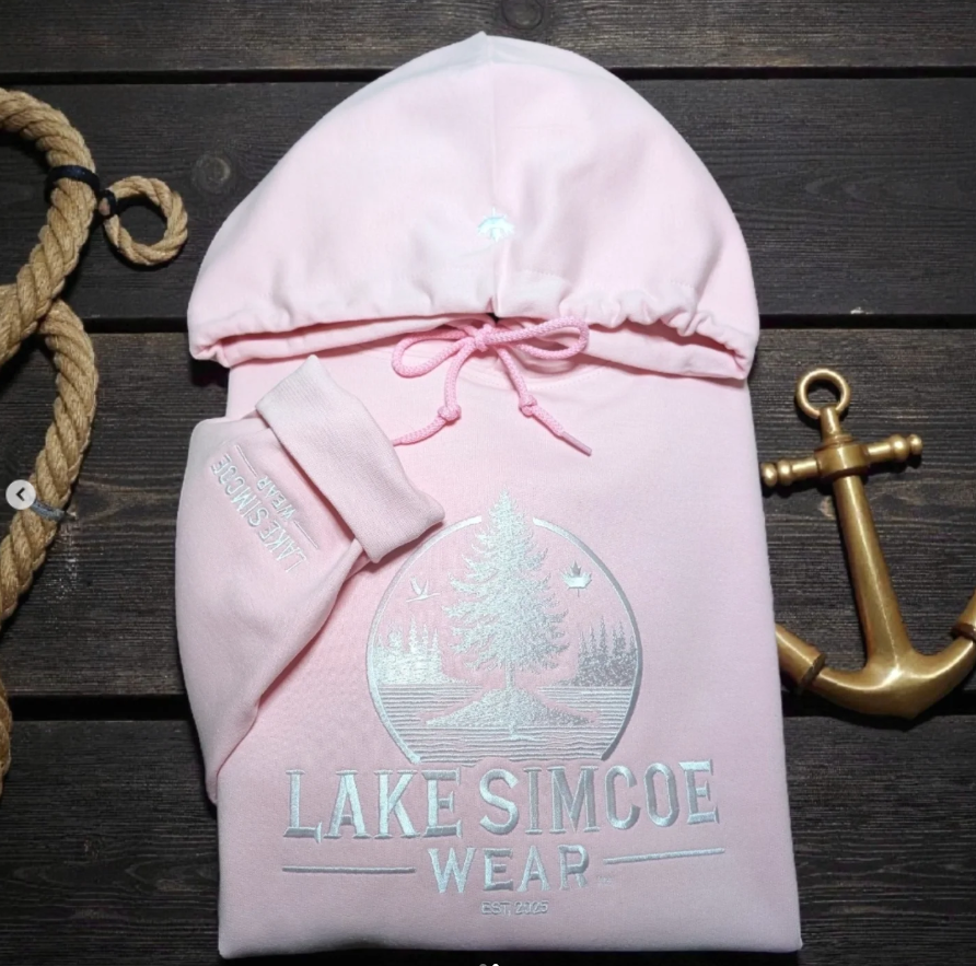 Lake Simcoe Wear Classic Hoodie Light Pink