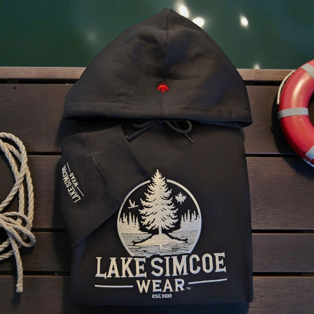 Lake Simcoe Wear Classic Hoodie Black