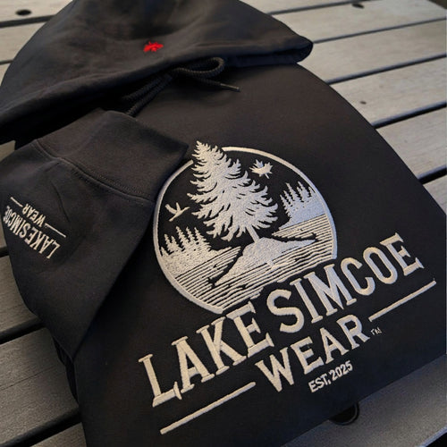 Lake Simcoe Wear Classic Hoodie Black